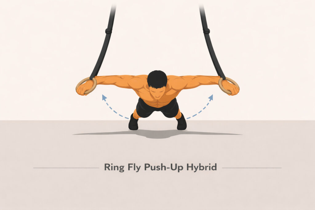Ring-Fly-Push-Up-Hybrid-On-Rings-Chest-And-Core-Exercise