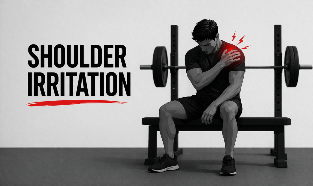 Shoulder-irritation-while-sitting-on-bench-press-bench