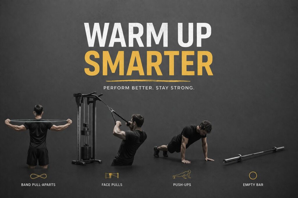 Resistance-Band-Face-Pull-Push-Up-Empty-Barbell-Warm-Up