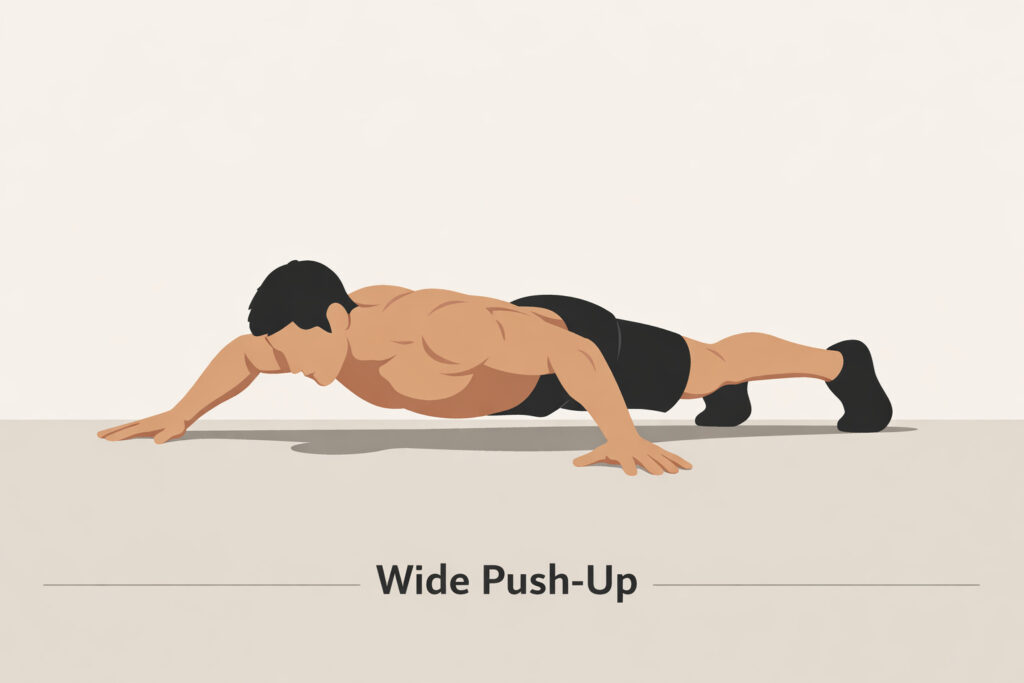 Wide-Push-Up-Bodyweight-Chest-Training-Floor-Position