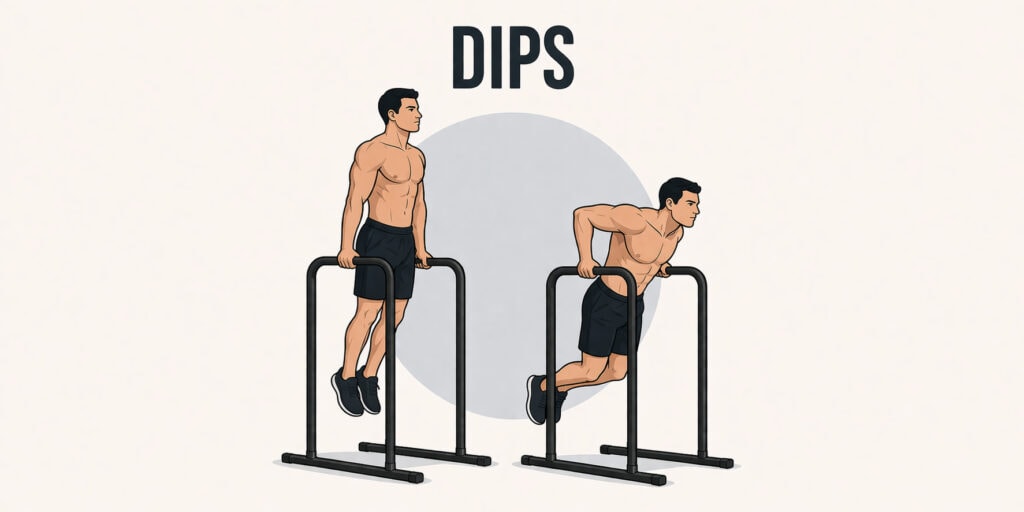 Bodyweight-elbow-bend-pressing-movement-parallel-bars