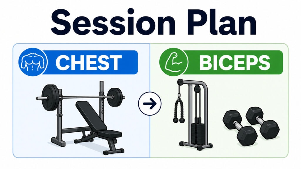 Chest-And-Biceps-Gym-Session-Plan-With-Bench-Cables-And-Dumbbells