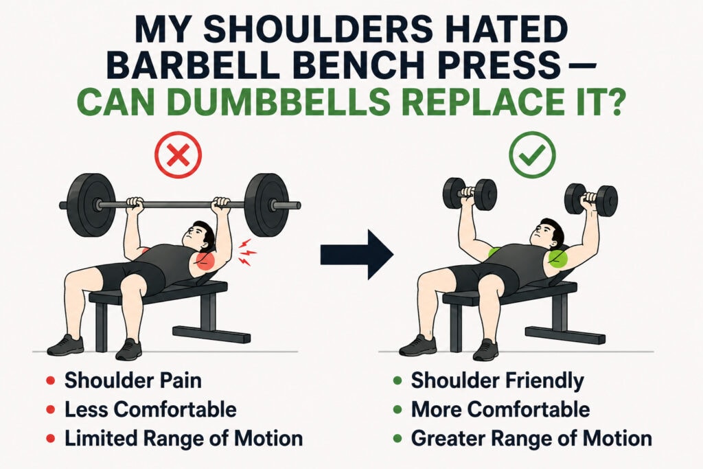 Dumbbell-bench-press-vs-barbell-bench-press-shoulder-relief
