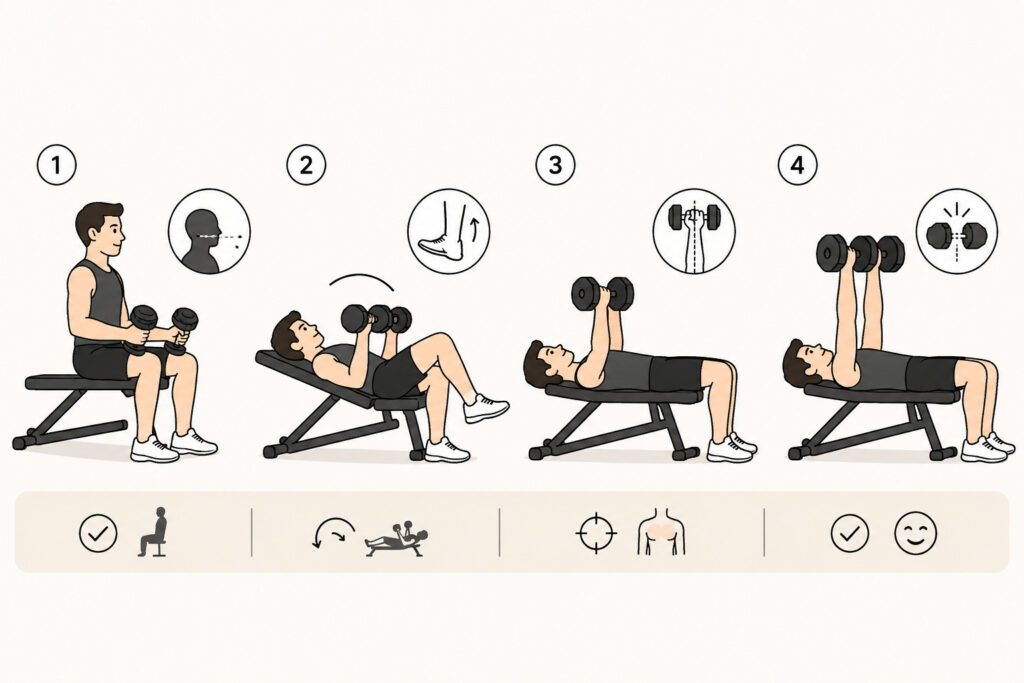 Dumbbell-bench-setup-safe-press-sequence