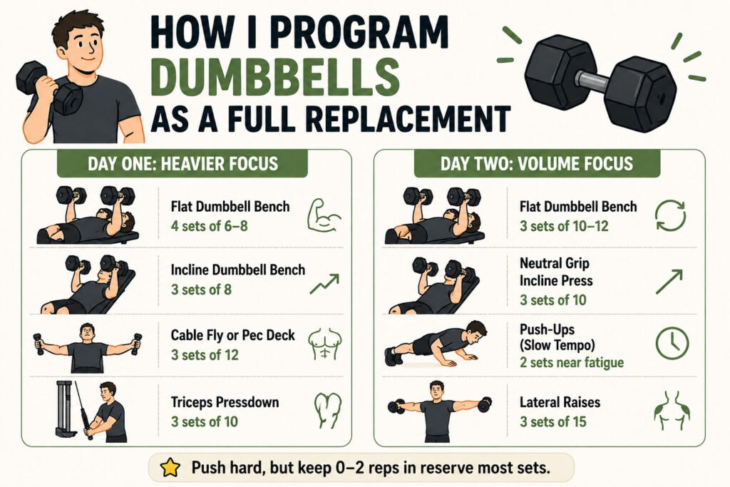 Dumbbell-workout-plan-with-heavy-day-volume-day-and-chest-training-guide