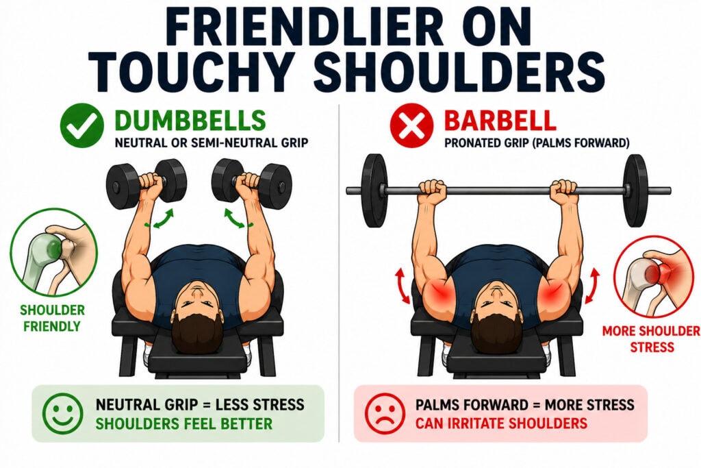 Dumbbells-neutral-grip-bench-press-with-less-shoulder-stress-vs-barbell-pronated-grip