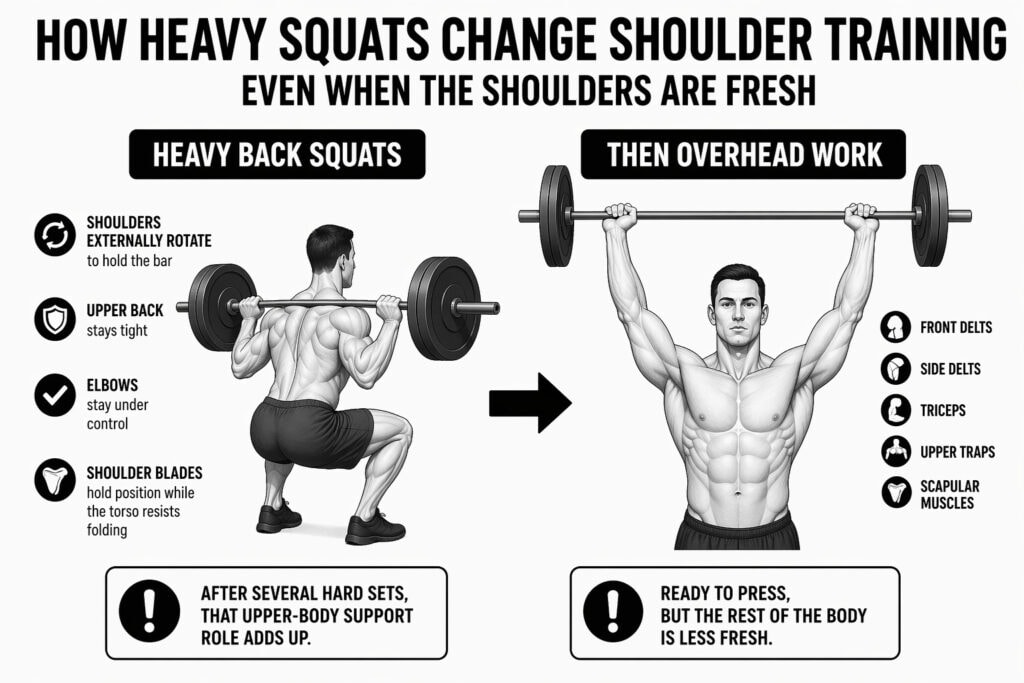 Heavy-Back-Squats-And-Overhead-Work-Showing-How-Squats-Affect-Shoulder-Training-Performance