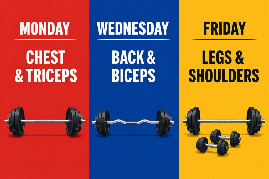 Shoulders-with-legs-workout-split-weekly-schedule-chest-triceps-back-biceps-legs-shoulders-training-plan