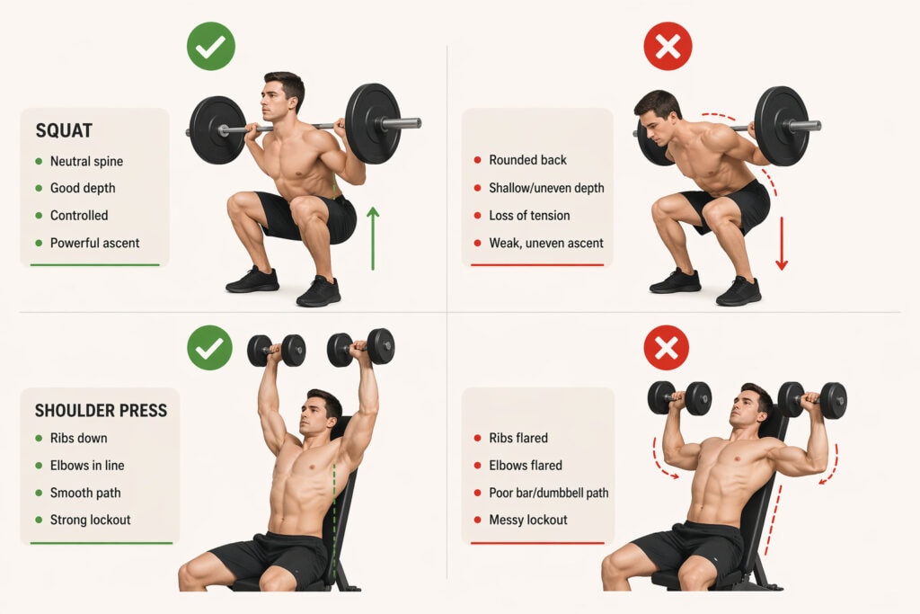 Squat-and-shoulder-press-form-guide-correct-vs-wrong