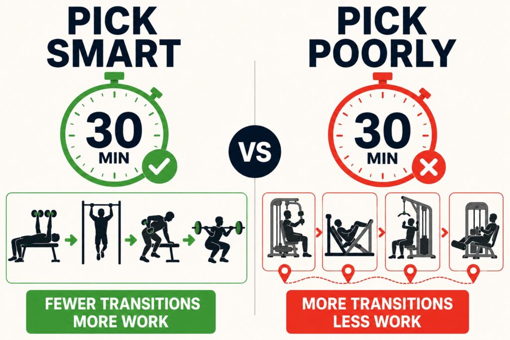 Exercise-selection-saves-time-in-short-workouts