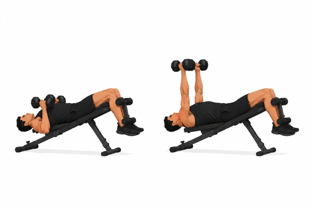 Decline-Dumbbell-Press