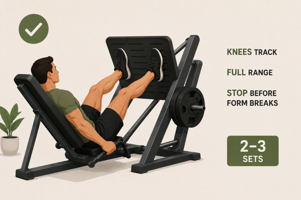 Leg-press-feet-on-platform-with-clean-knee-tracking