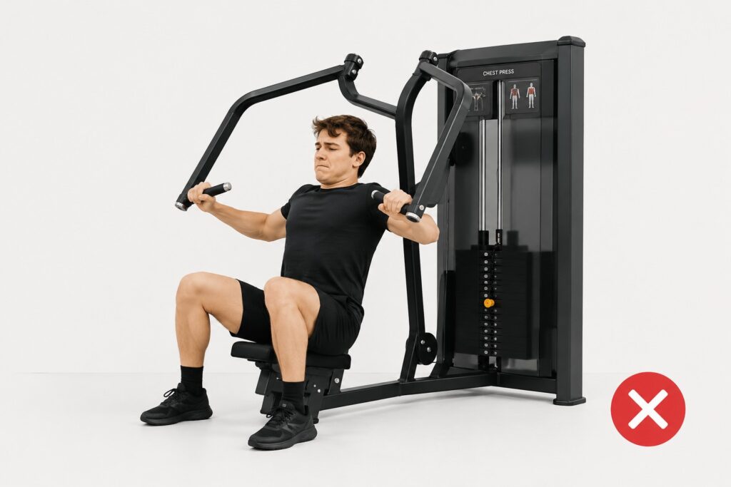 Chest-press-machine-seat-too-low-during-setup
