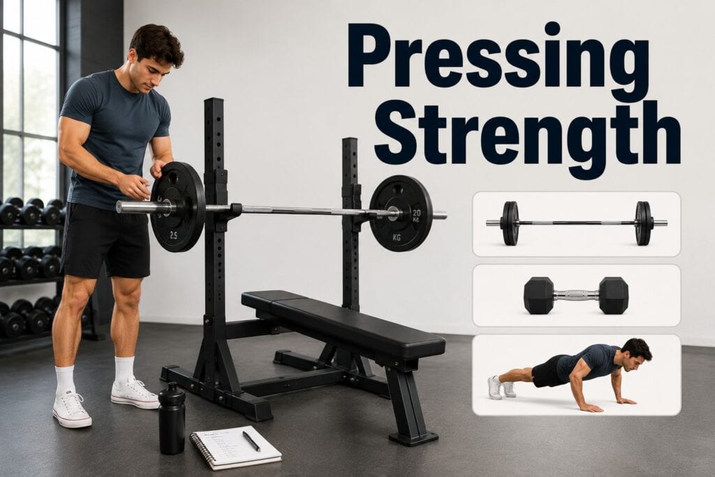 Bench-press-strength-and-free-weight-control