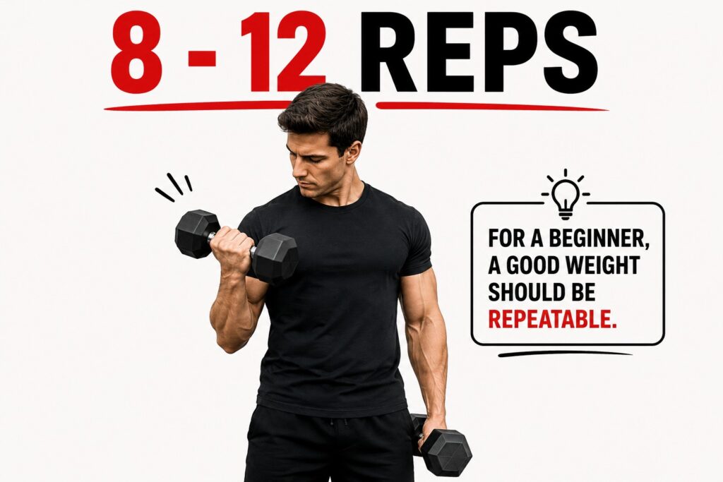 Repeatable-curl-weight-for-beginners-doing-8-to-12-reps