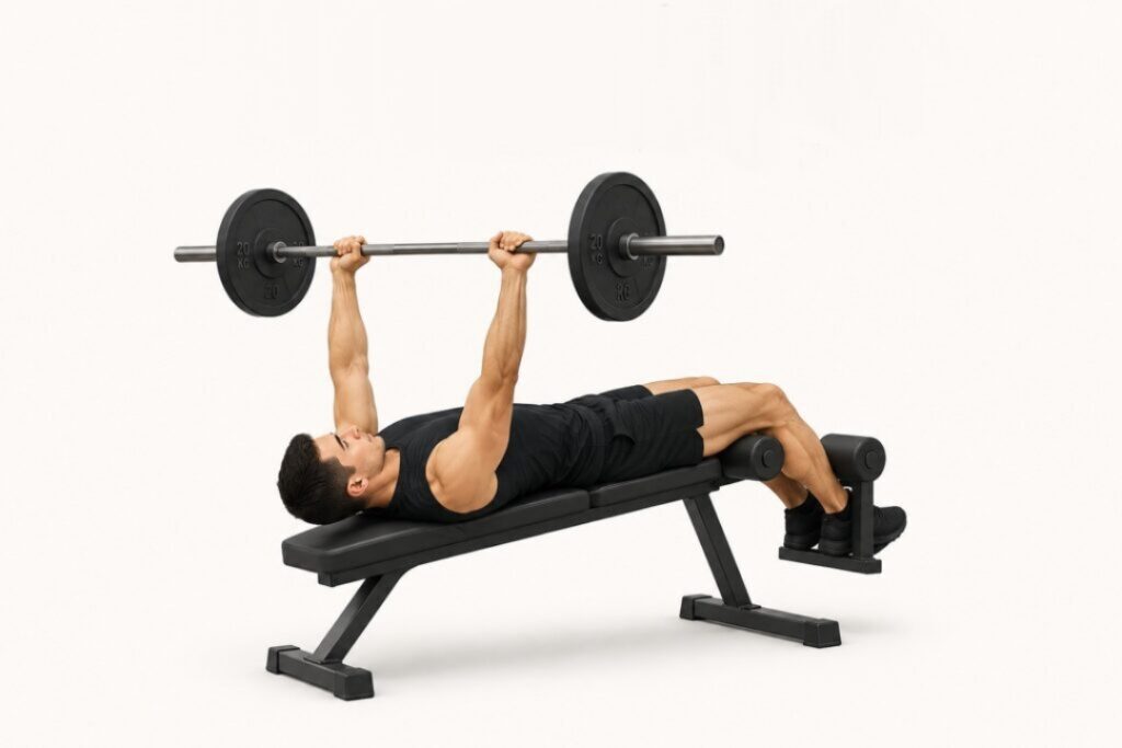 Small-decline-bench-press-with-barbell