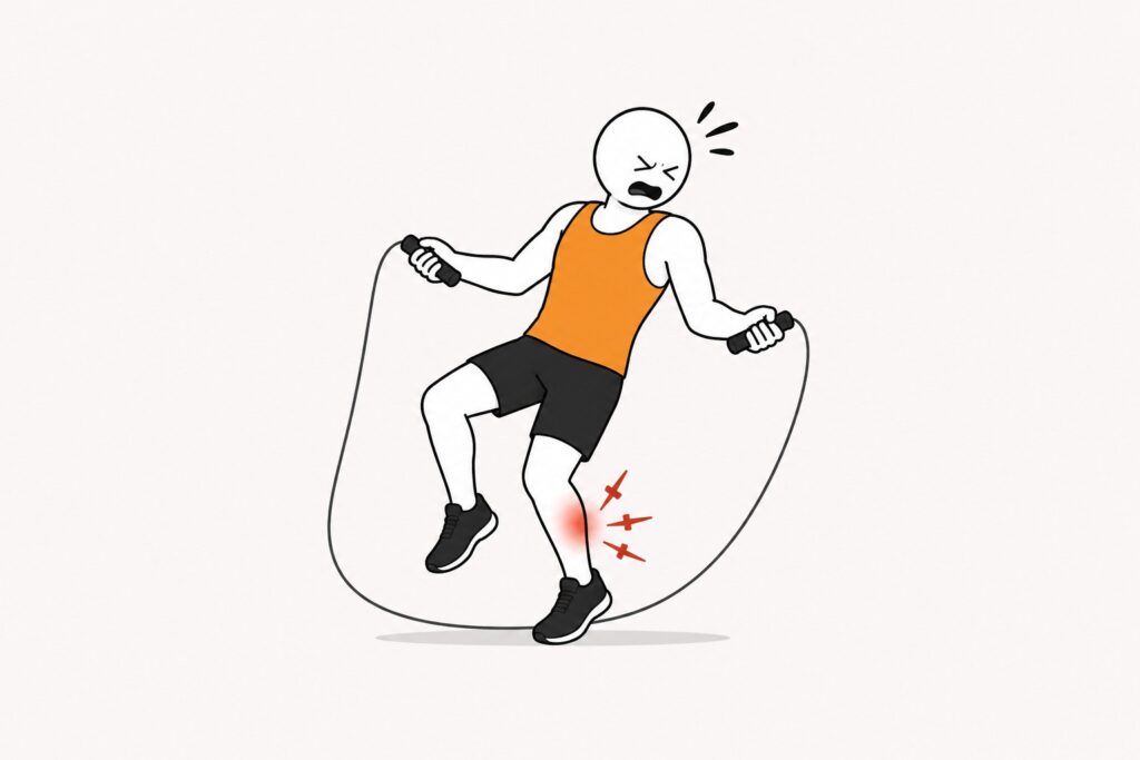 Jump-rope-calf-pain-during-workout