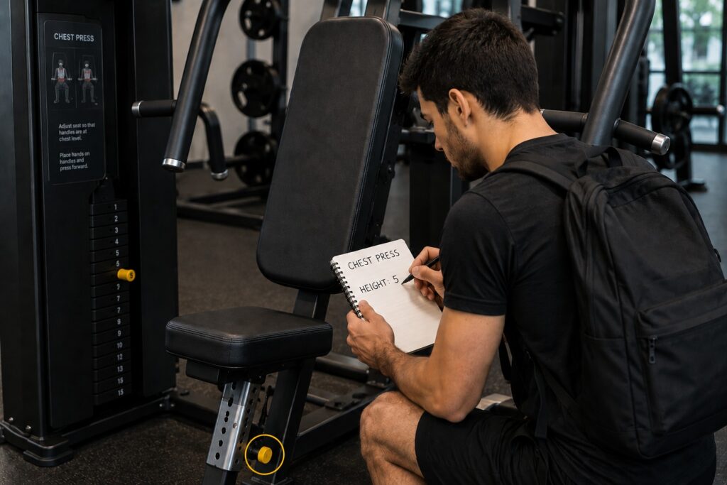 Workout-notes-for-chest-press-machine-seat-settings