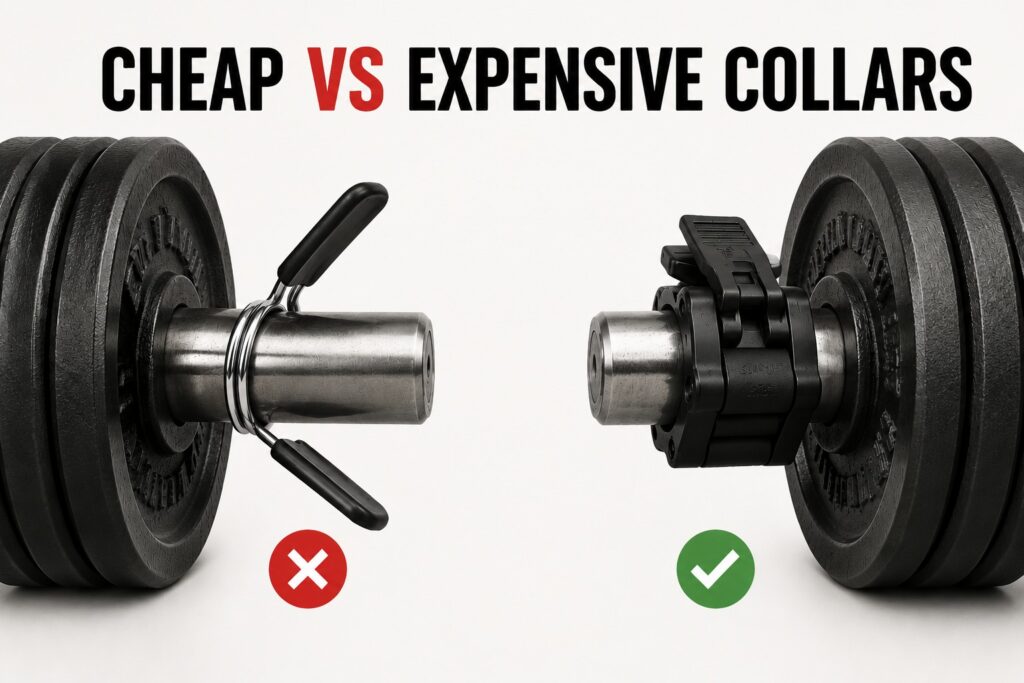 Cheap-Vs-Expensive-Barbell-Collars-Spring-Vs-Lockjaw