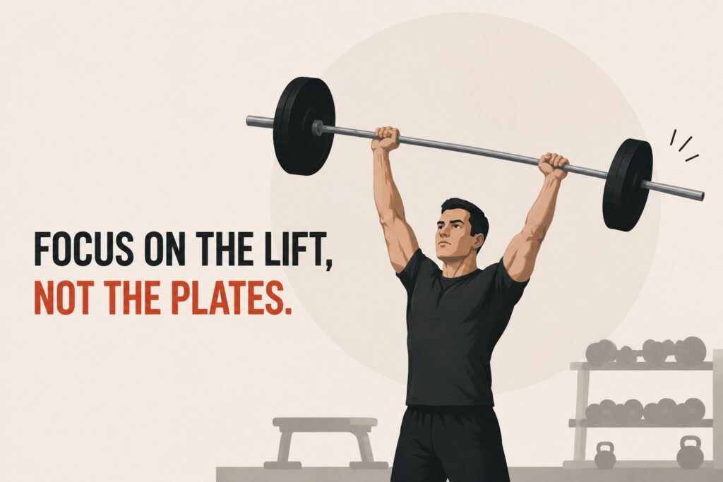 Focus-On-The-Lift-Not-The-Plates-Overhead-Press