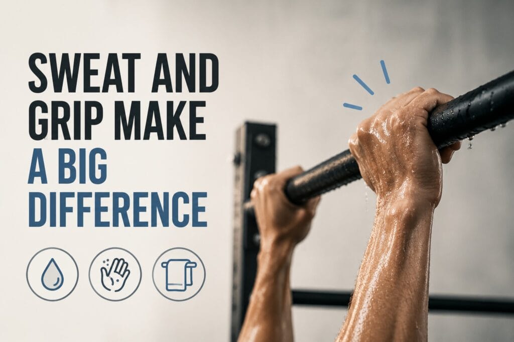 Sweaty-hands-gripping-pull-up-bar