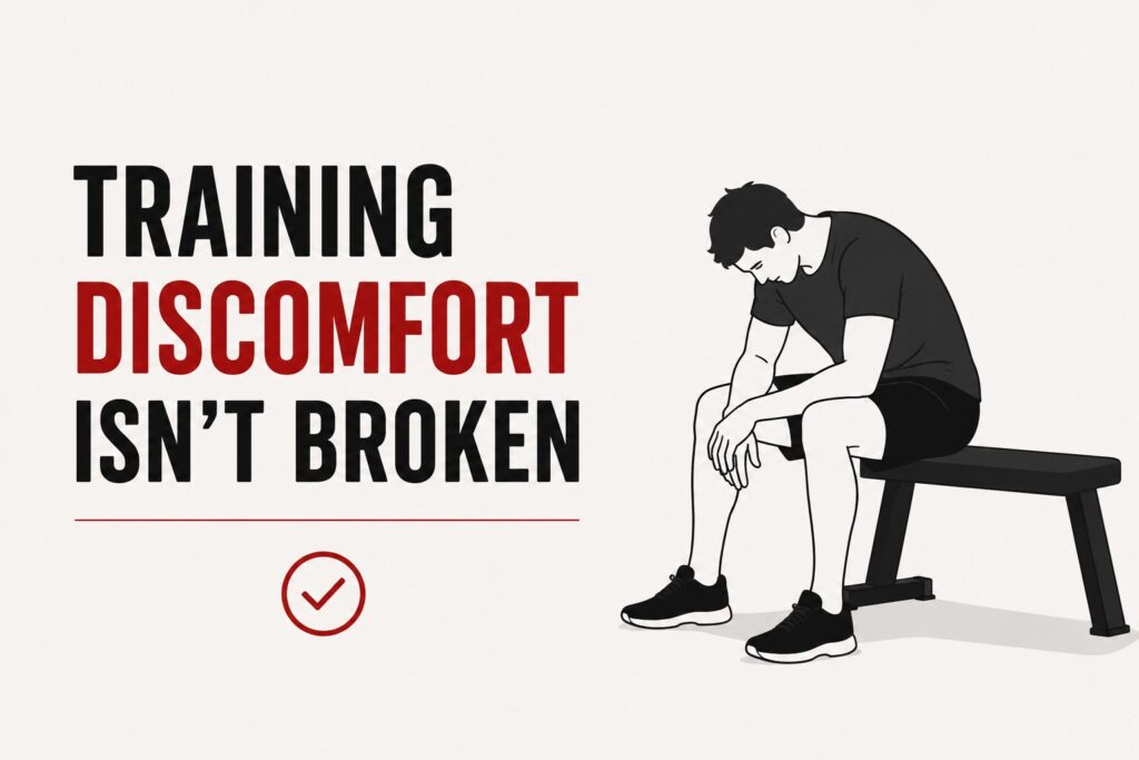 Athlete-resting-after-normal-training-discomfort