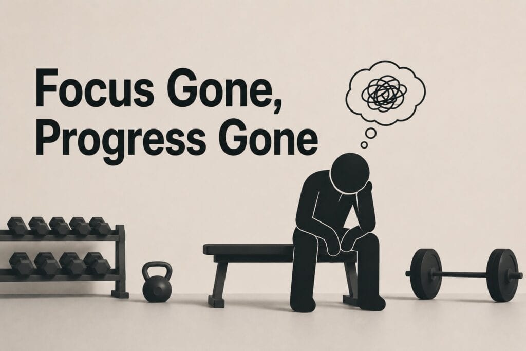 Person-losing-focus-between-gym-sets-during-strength-training-workout