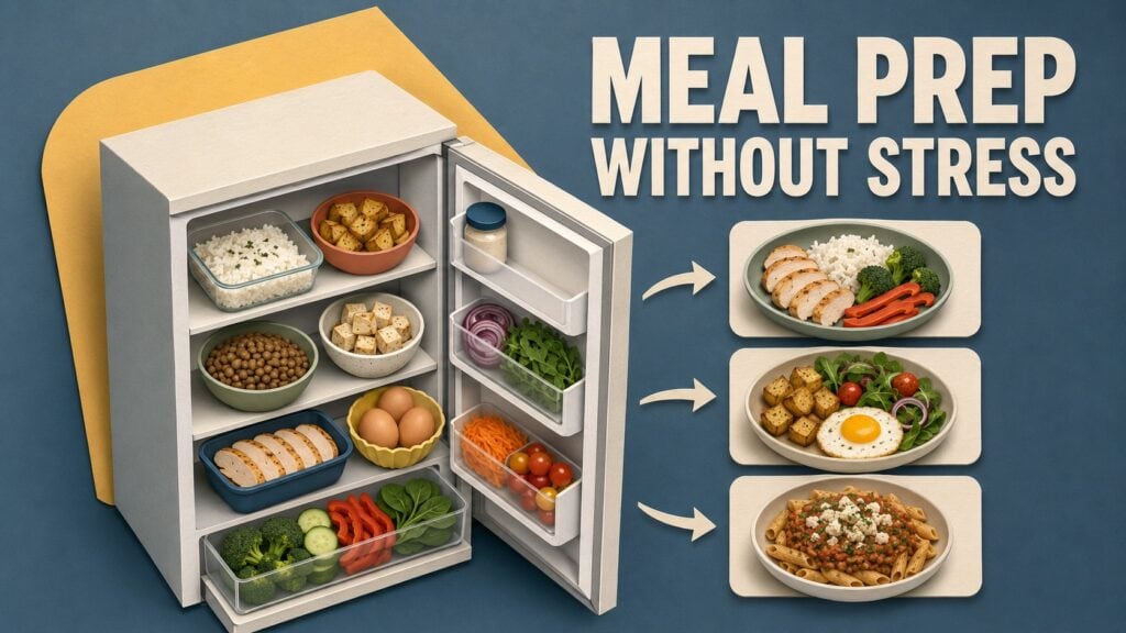 Prepared-High-Protein-Ingredients-Used-To-Create-Three-Quick-Meals