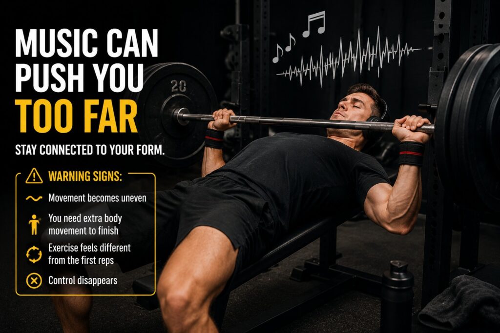 Headphones-music-affecting-control-during-bench-press-training