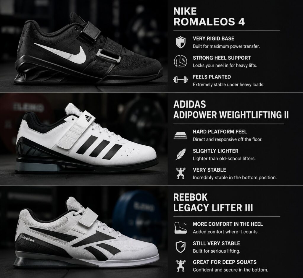 Nike-Romaleos-4-vs-Adipower-II-vs-Legacy-Lifter-III