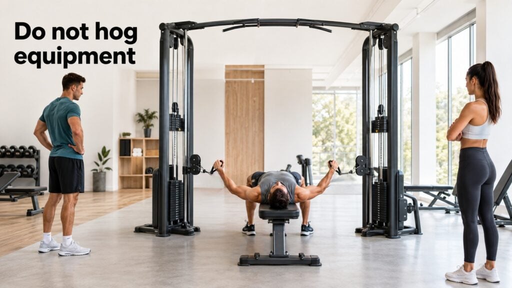 Do-not-hog-gym-equipment