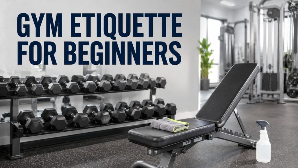 Gym-etiquette-for-beginners-with-reracked-dumbbells-and-clean-equipment