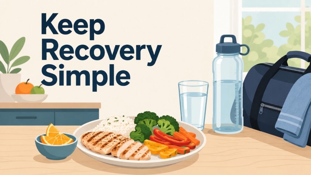 Balanced-Meal-Water-And-Gym-Bag-After-Training