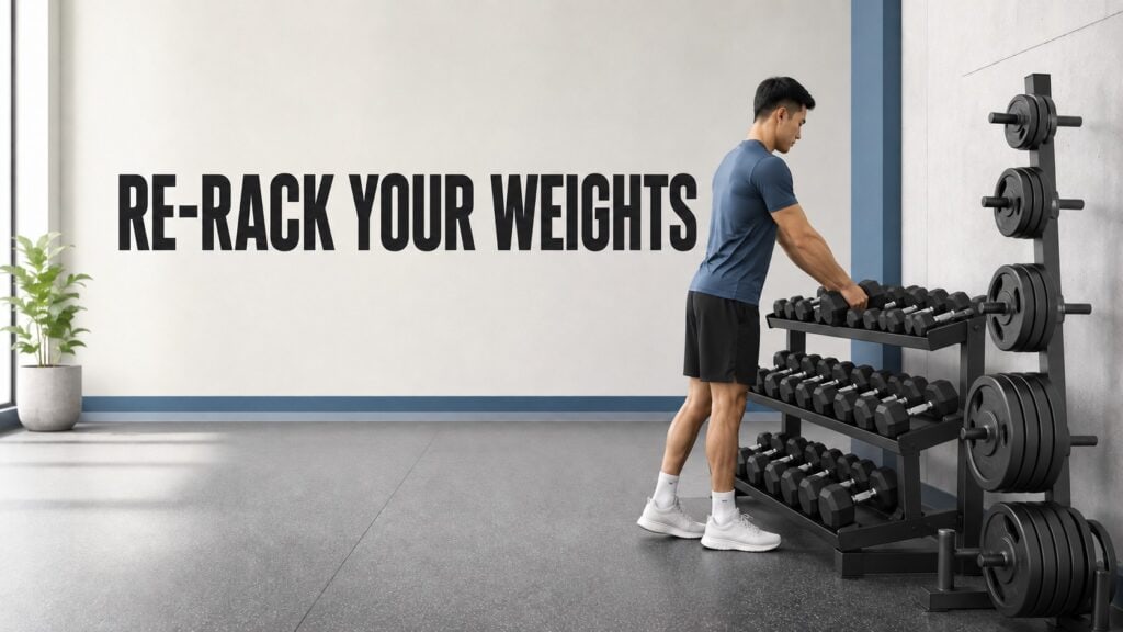 Gym-member-returning-dumbbells-to-the-weight-rack