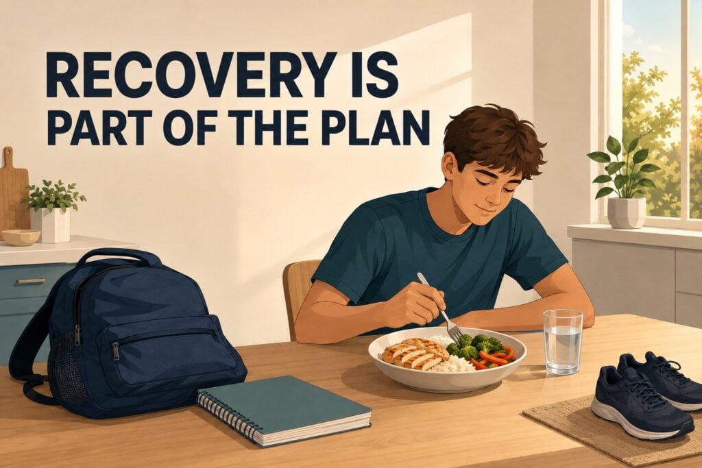 Post-workout-meal-school-demands-and-rest-supporting-teenage-recovery