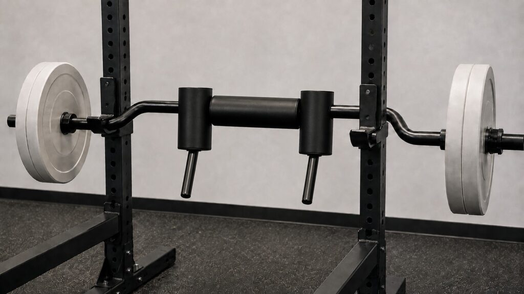 Safety-Squat-Bar-With-Contoured-Padded-Yoke
