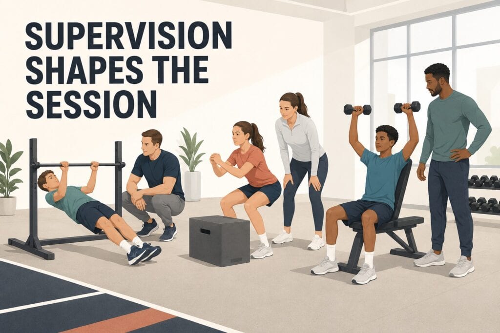 Children-training-with-bodyweight-and-light-weights-under-instructor-supervision
