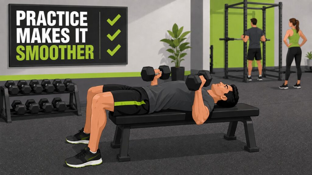 Dumbbell-Bench-Press-For-More-Frequent-Training-Practice