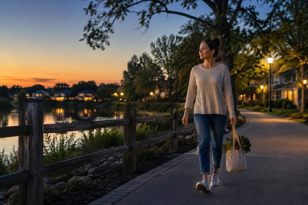 Relaxed-Evening-Walk-For-Health-Not-Food-Punishment
