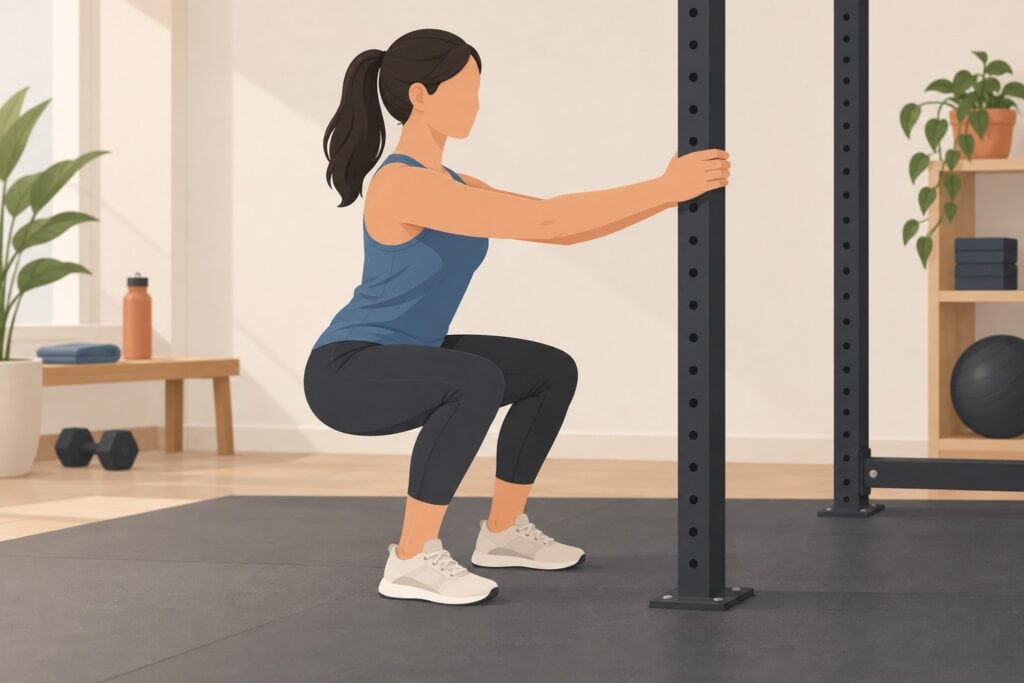 Controlled-Squat-Holding-Rack-With-Heels-Flat