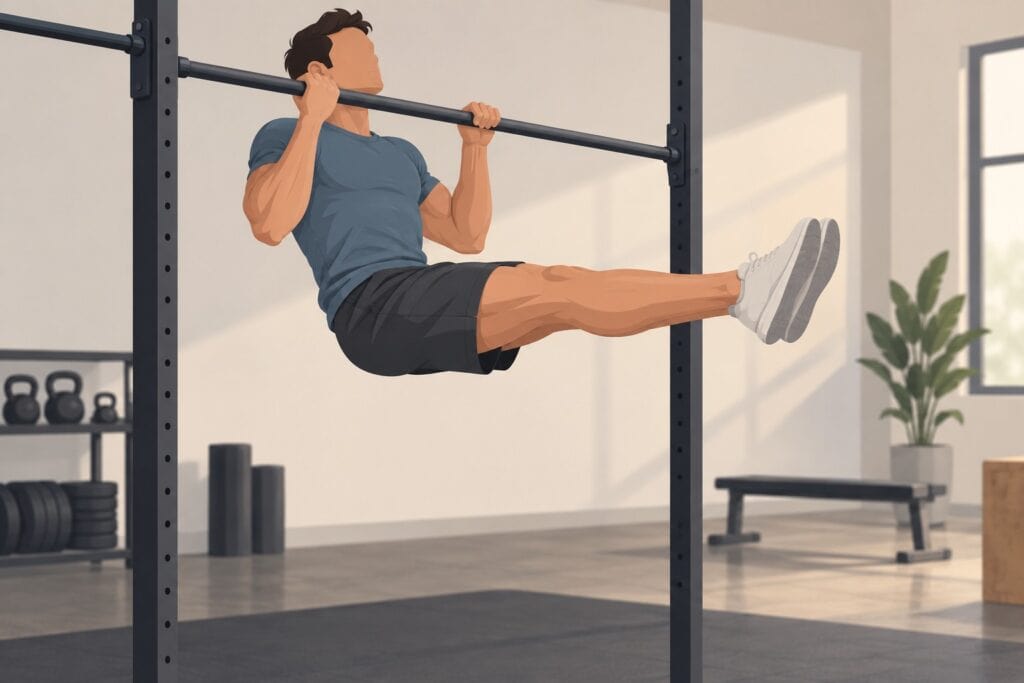 Gymnastics-Style-L-Sit-Pull-Up