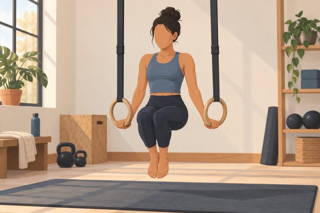 Gymnastics-Ring-Support-Hold-With-Bent-Knees