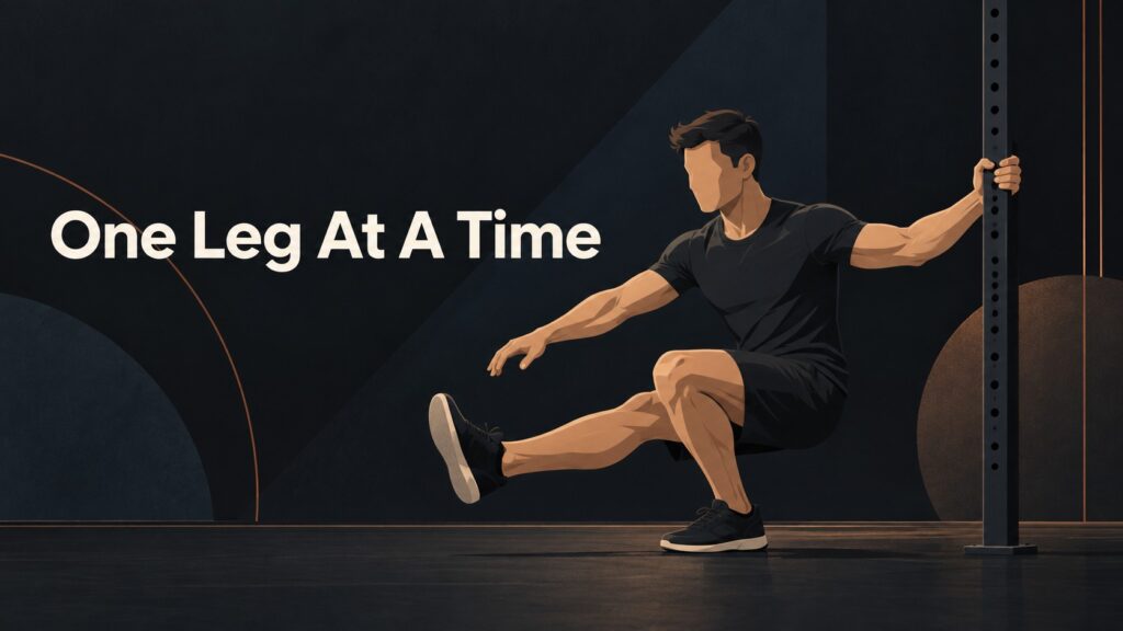 Assisted-pistol-squat-one-leg-balance