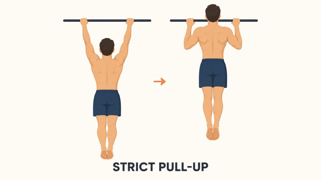 Strict-two-arm-pull-up-dead-hang-to-top