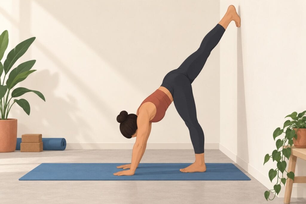 Stepping-Down-From-Wall-Supported-Handstand
