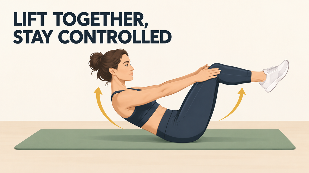 Lifting-the-torso-and-bent-knees-together-during-a-v-sit-up
