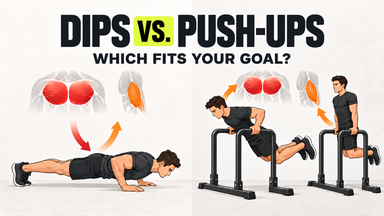 Dips-vs-push-ups-showing-push-up-and-parallel-bar-dip