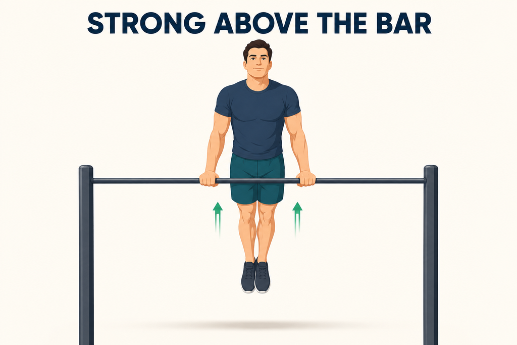 Straight-arm-support-position-above-horizontal-bar