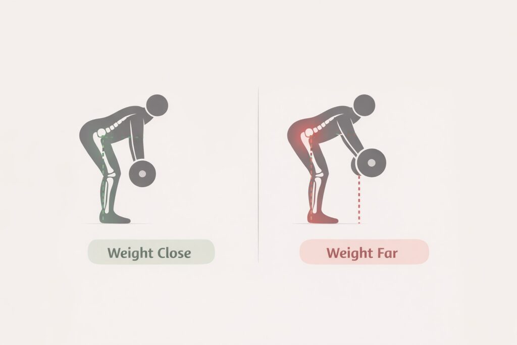 Rowing-weight-close-versus-far