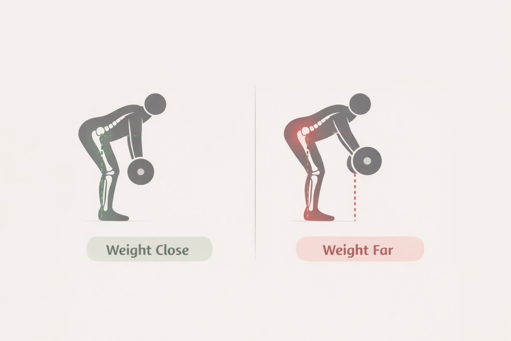 Rowing-weight-close-versus-far